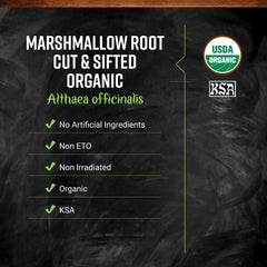 Frontier Co-op marshmallow root powder bottle for syrups and skincare.