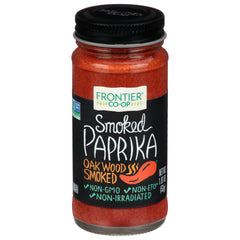 Frontier Co-op Smoked Paprika bottle showing vibrant color and smoky aroma for grilled dishes