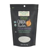 Frontier Co-op White Onion Powder in stand-up pouch for quick flavor bursts