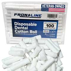 FRONTLINE Cotton dental rolls 100-pack in box for everyday care and first aid