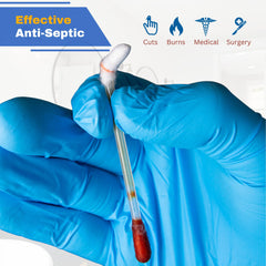 FrontLine swabs with snap-activate chamber for clean iodine transfer