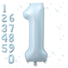 Froova big number 1 balloon in sky blue, ideal first birthday focal point