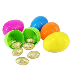 Fruidles gold-foil eggs ready to share at gatherings and celebrations.