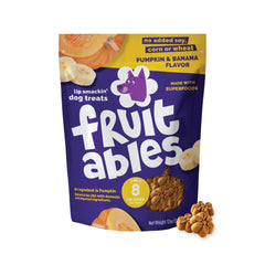 Fruitables baked dog treats pumpkin and banana flavor for tasty, low calorie rewards