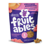 Fruitables cat treats crunchy bites close-up, a tasty low-calorie reward for cats.
