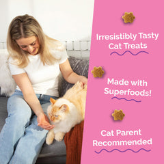 Fruitables salmon cranberry flavor close-up, aromatic treat that cats may enjoy during training.