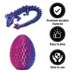 FRVTJS Dragon Egg Shell Opened Reveal: dragon figure unveiled with a gentle twist.