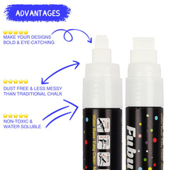 Fubullish Window Chalk Markers 5pack tip closeup – 3 in 1 reversible tip for varied lines