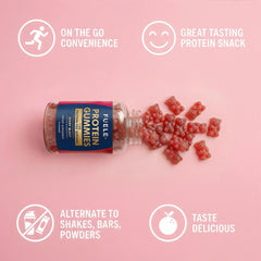 Close-up of FUELE+ gummies highlighting berry flavor and texture.