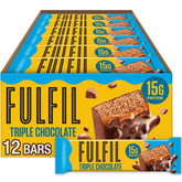 Fulfil Triple Chocolate protein bar packaging for pantry and on-the-go snacks.