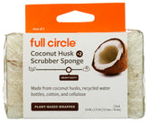Full Circle Cleana Colada heavy-duty coconut scrubber sponge pack for powerful cleaning.