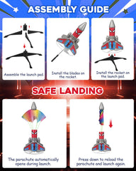 Fullware Rocket Launcher safe parachute ensures soft landings after ascent