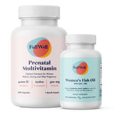 FullWell Prenatal Essentials bottle on kitchen counter supporting daily maternal nutrition