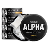 Fully Loaded Bullseye Alpha Nootropic Pouches Mango can front for daily use.