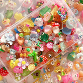 FULUSODO resin embellishments with bears and flowers for vibrant scrapbooking ideas.