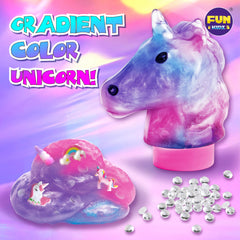 FUN KIDZ glitter slime close-up reveals shimmering color and sparkle