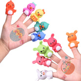 FUN LITTLE TOYS bunny finger puppet for bath time storytelling.