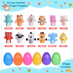 FUN LITTLE TOYS hand-painted soft vinyl puppets with intricate animal details.