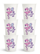 Fun Sweets Vanilla Cotton Candy 6-pack front view showing dye-free white tubs