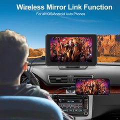 FUNAURORE wireless mirror link showing phone content on the car stereo