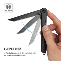 FUNBRO EDC knife clip-in-pocket demonstrates easy daily carry.