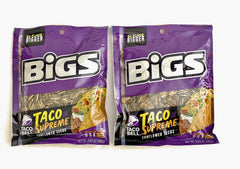 Fungraver Taco Supreme sunflower seeds two-pack on a snack tray offering bold flavor.