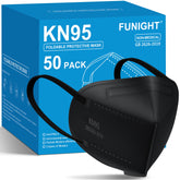 Funight KN95 black face mask pack designed for daily wear and comfort