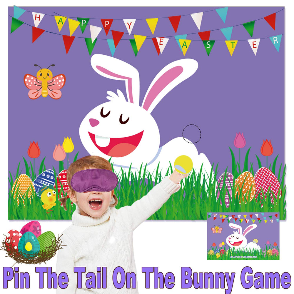 Funnlot Easter pin the tail poster ready for party fun
