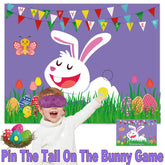 Funnlot Easter pin the tail poster ready for party fun