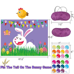 Funnlot Easter 24 tail stickers for reusable game play