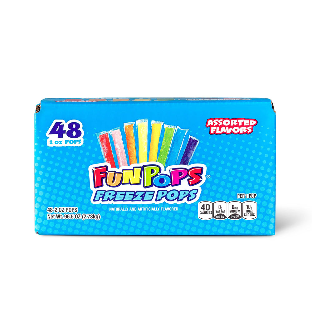 FunPops Freeze Pops Cherry Burst highlights refreshing flavor for kids' summer snacking.