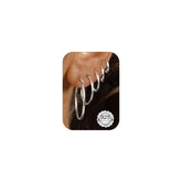 FUNRUN JEWELRY five-pack sterling silver hoops in 10mm to 40mm sizes for versatile looks