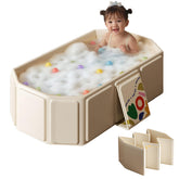 FunTankie toddler bath tub for shower, folding for easy travel and storage.