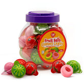FUNTASTY Fruit Gummy Balls Mix jar front view, perfect for party favors