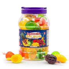 FUNTASTY fruit squeezable jellies jar with assorted flavors for Easter baskets