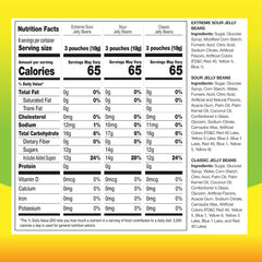 Funtasty Jelly Beans mini-pack back view shows resealable pouch design for tidy servings.