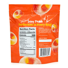 FUNTASTY Peach Rings yellow gummy ring texture for chewy bite