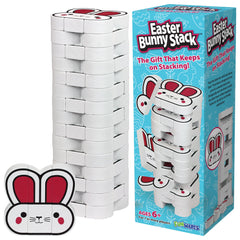 Funwares Easter Bunny Stack blocks neatly stacked for focused, cooperative family play