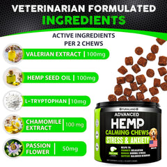 FURALAND chicken-flavored calming chews image emphasizes palatability for anxious dogs.