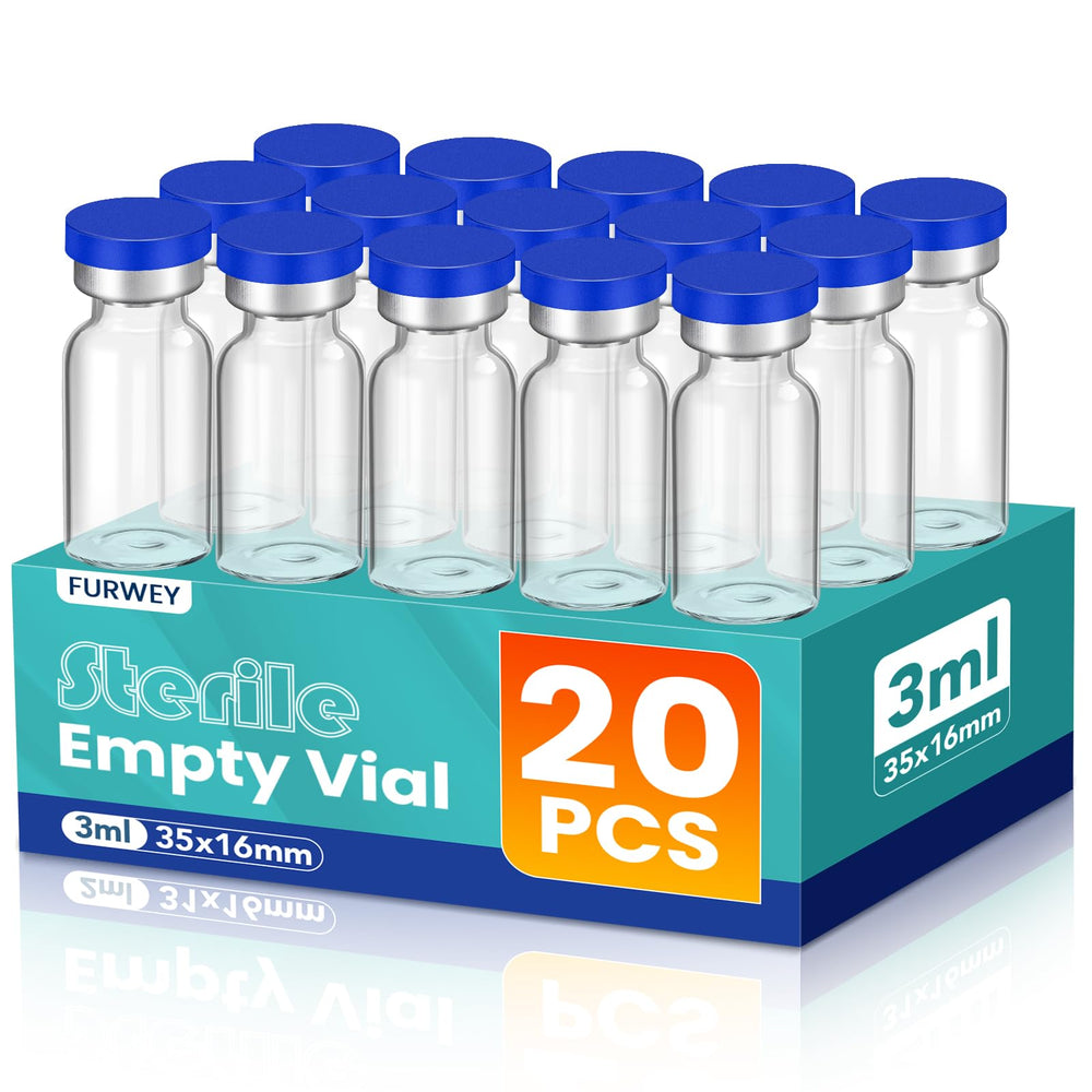 FURWEY 3ml sterile vial with an injection port for safe sample handling.