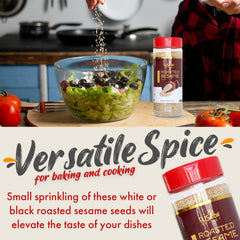Fusion Select Roasted White Sesame Seeds on sushi toasty notes and balanced flavor