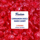 Fusion Sweets Cinnamon Discs bulk 2lb front view ideal for parties