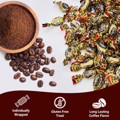 Packaging of Fusion Sweets Coffee Delight indicates heat-sealed freshness for gift-ready treats