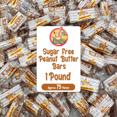 Fusion Sweets Sugar Free Peanut Butter Bars, individually wrapped for on-the-go snacking.