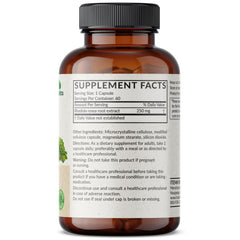 Futurebiotics Rhodiola Rosea bottle label highlights vegan, GMO-free formulation