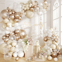 Futureferry arch kit in white sand and champagne gold creates a dramatic wedding backdrop