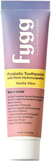 Fygg nano-hydroxyapatite vanilla toothpaste tube for enamel-friendly daily brushing