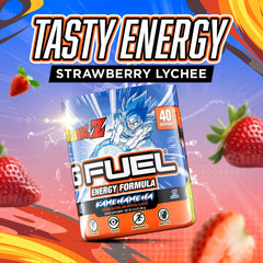 G Fuel Dragon Ball Z energy powder dissolves quickly in water for a smooth mix.