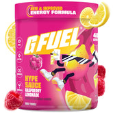 G Fuel Hype Sauce 2.0 Raspberry Lemonade powder boosts clean energy and focus.
