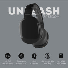 Gabba Goods headphones demonstrate easy connectivity with Bluetooth and 3.5mm options.
